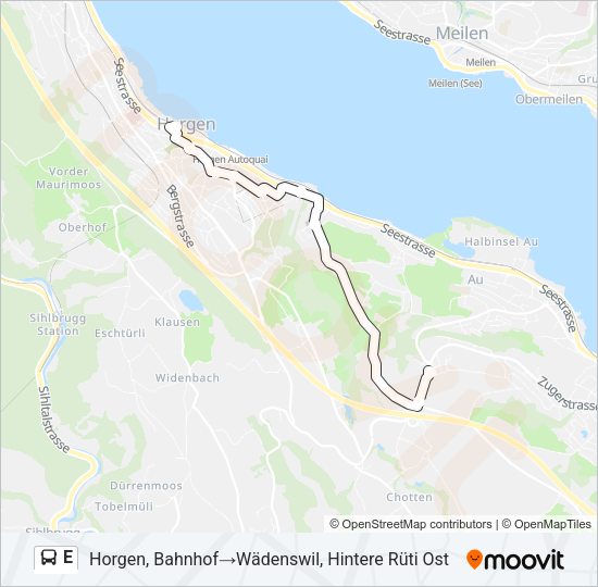 E Bus Line Map
