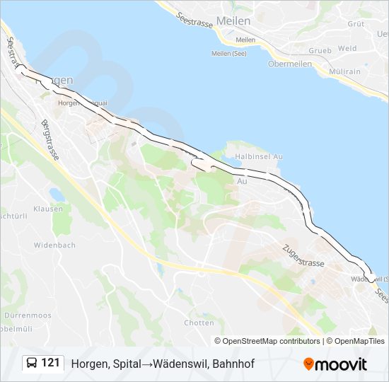 121 Bus Line Map