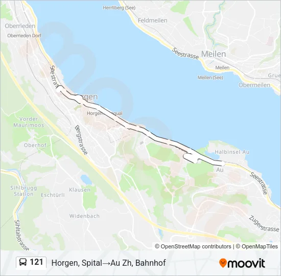 121 Bus Line Map