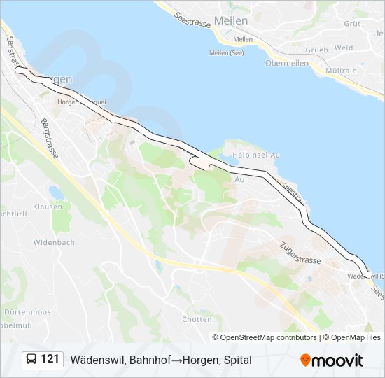 121 Bus Line Map