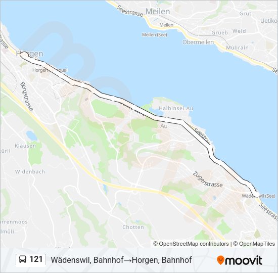 121 Bus Line Map