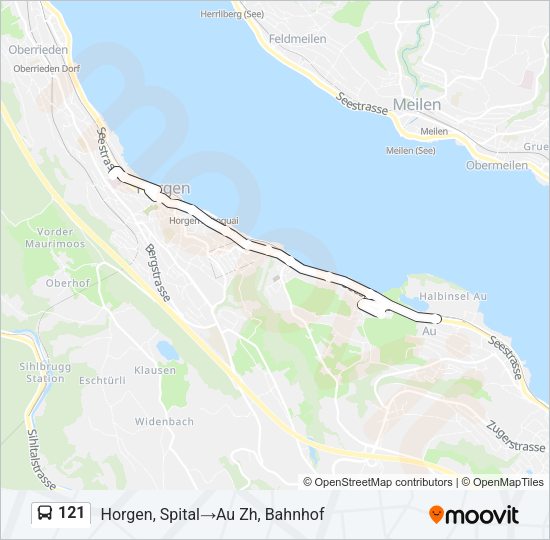 121 Bus Line Map