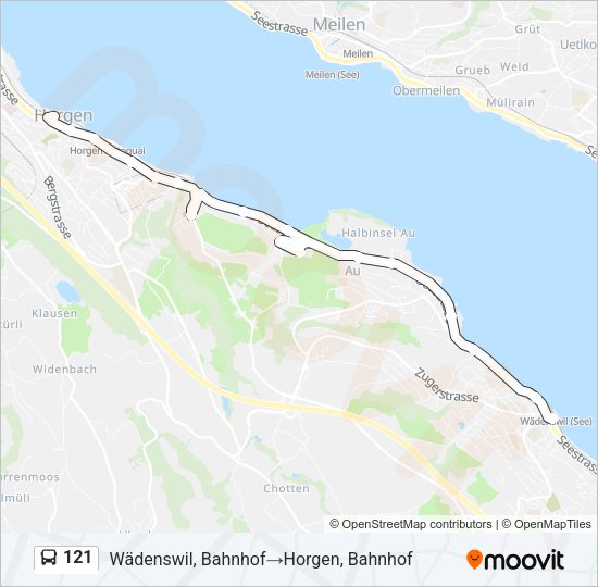 121 Bus Line Map