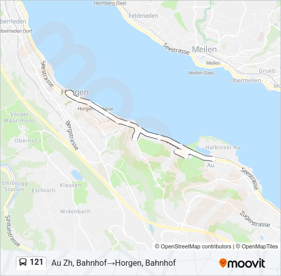 121 Bus Line Map