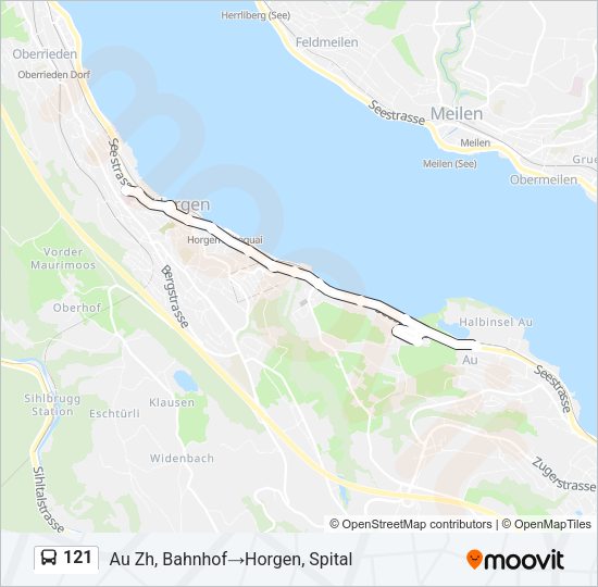 121 Bus Line Map