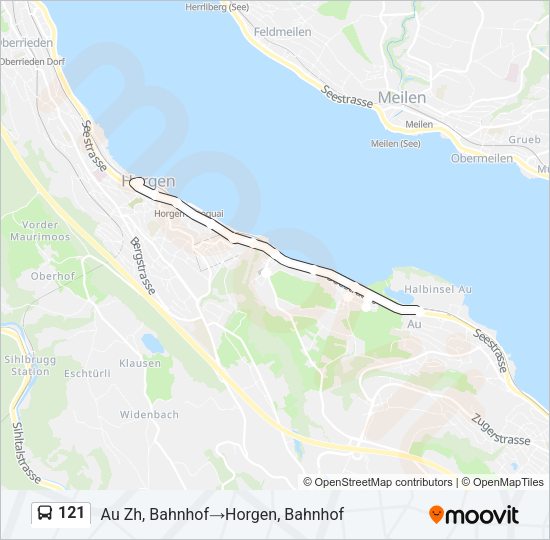 121 Bus Line Map