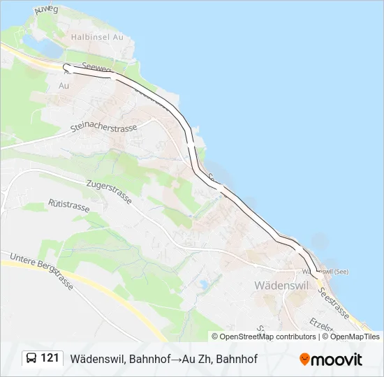 121 Bus Line Map