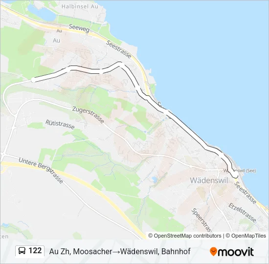 Plan de la ligne 122 de bus