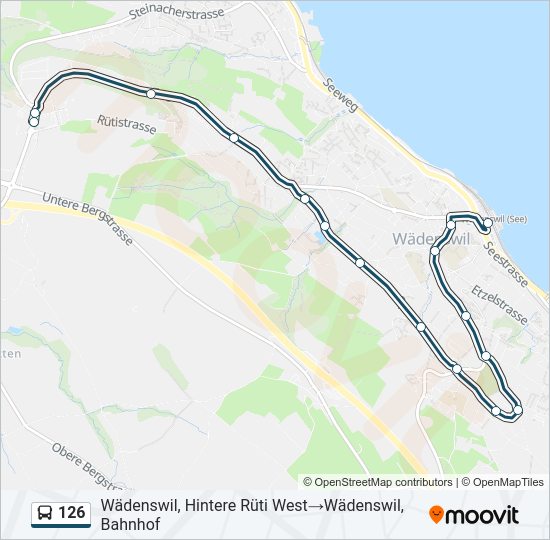 126 bus Line Map