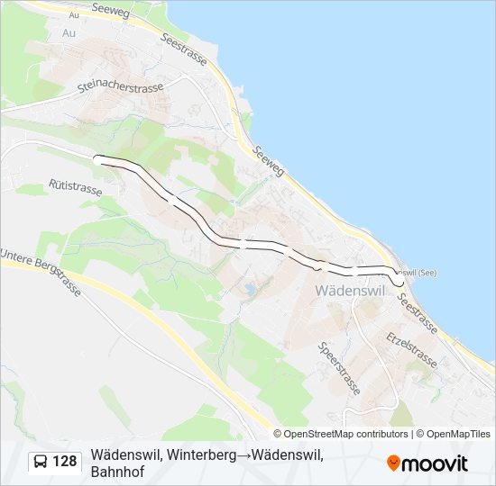 128 Bus Line Map