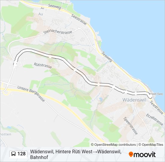 128 Bus Line Map