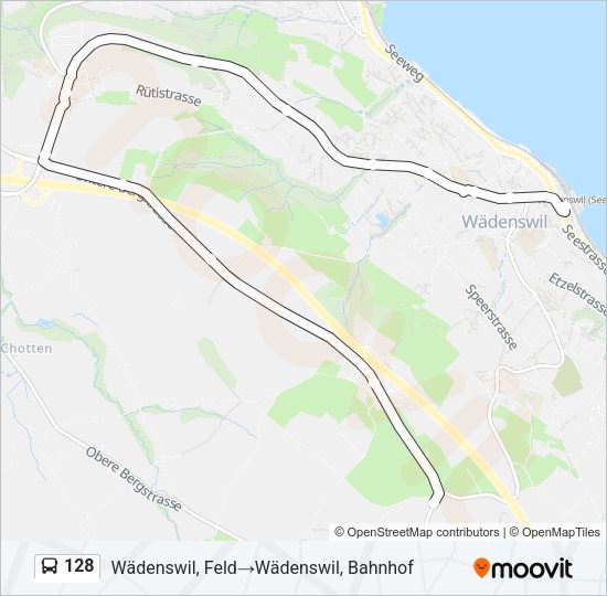 128 Bus Line Map