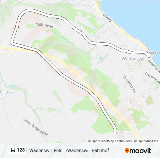 128 Bus Line Map
