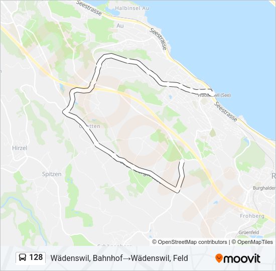 128 Bus Line Map