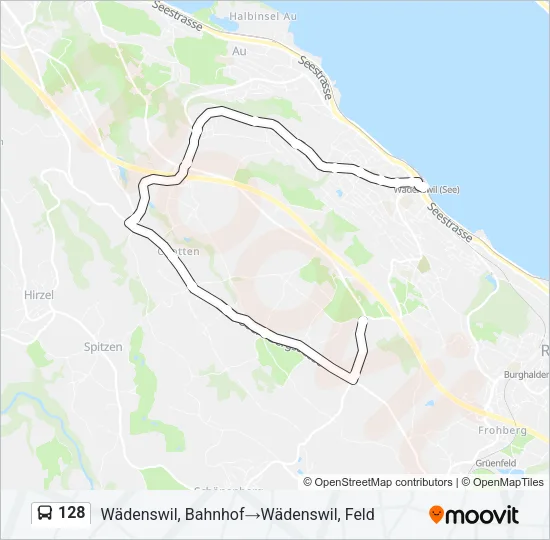 128 Bus Line Map