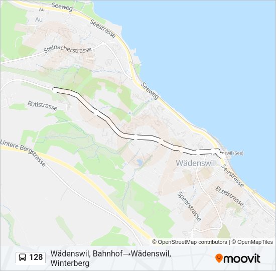 128 Bus Line Map