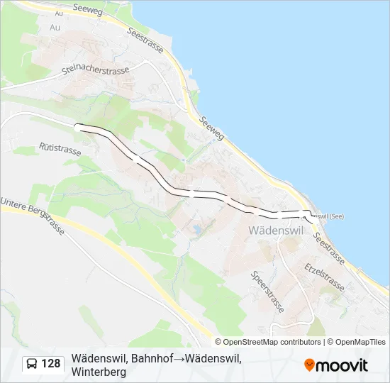 128 Bus Line Map
