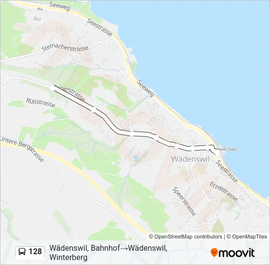 128 Bus Line Map