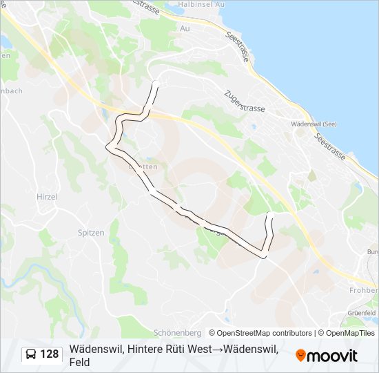 128 Bus Line Map