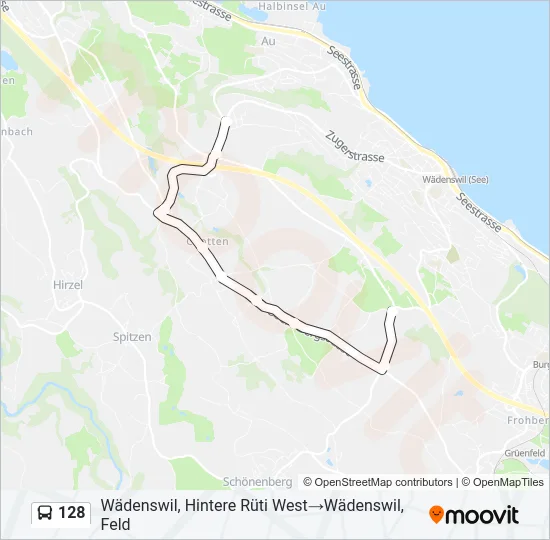 128 Bus Line Map