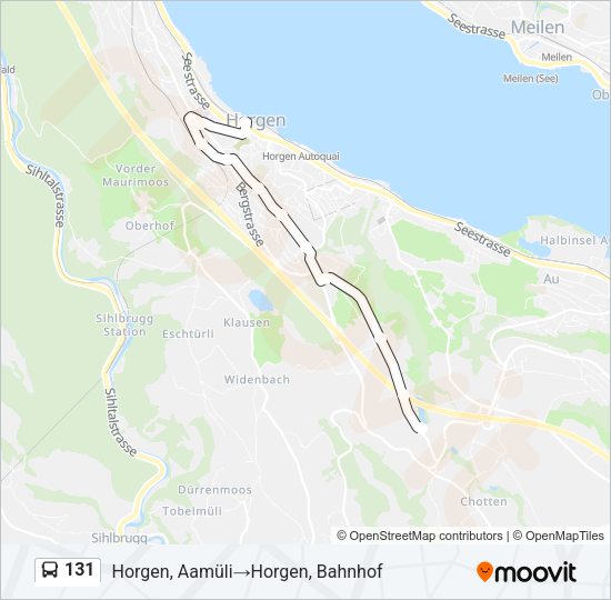 131 Bus Line Map