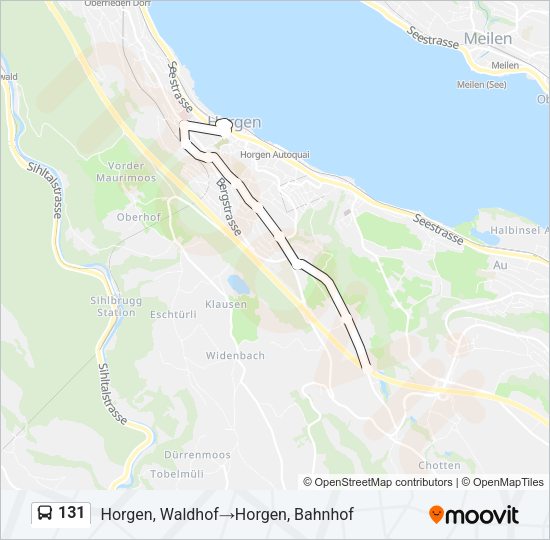 131 Bus Line Map