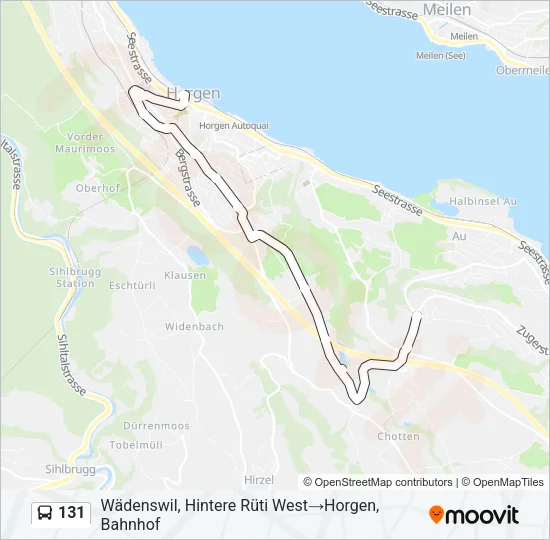 131 Bus Line Map