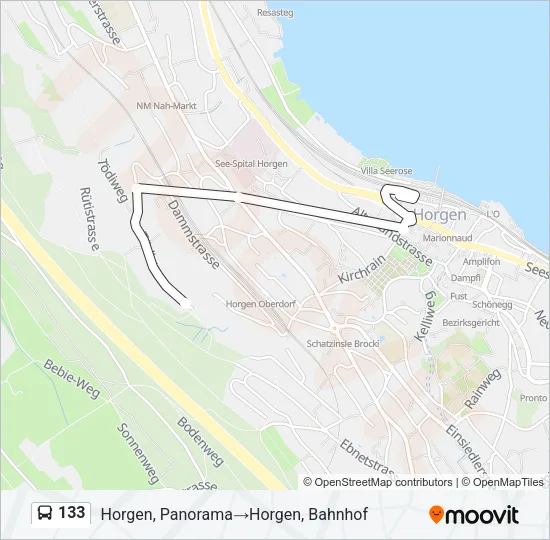 133 Bus Line Map