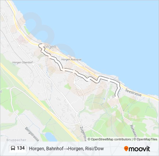 134 Bus Line Map
