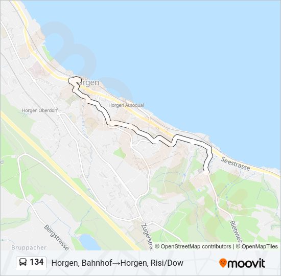 134 Bus Line Map