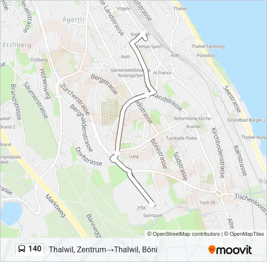 140 Bus Line Map