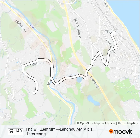 140 Bus Line Map