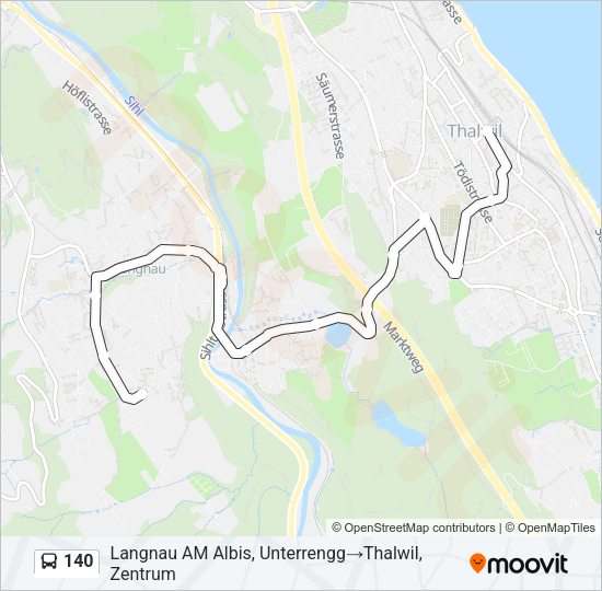 140 Bus Line Map