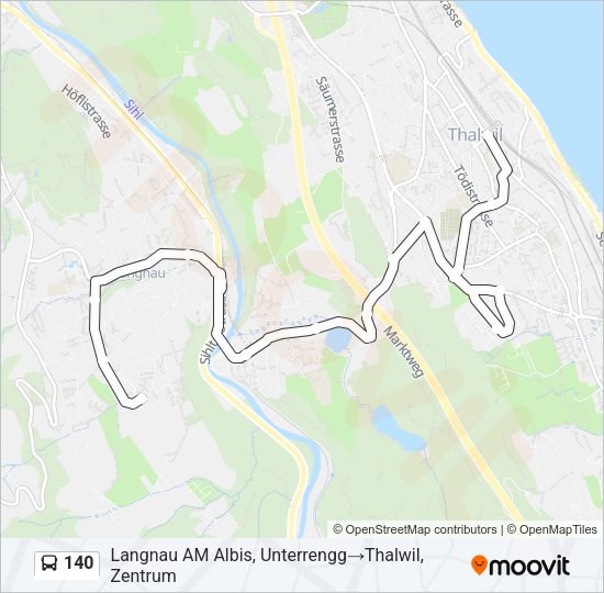 140 Bus Line Map