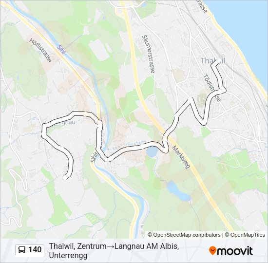 140 Bus Line Map