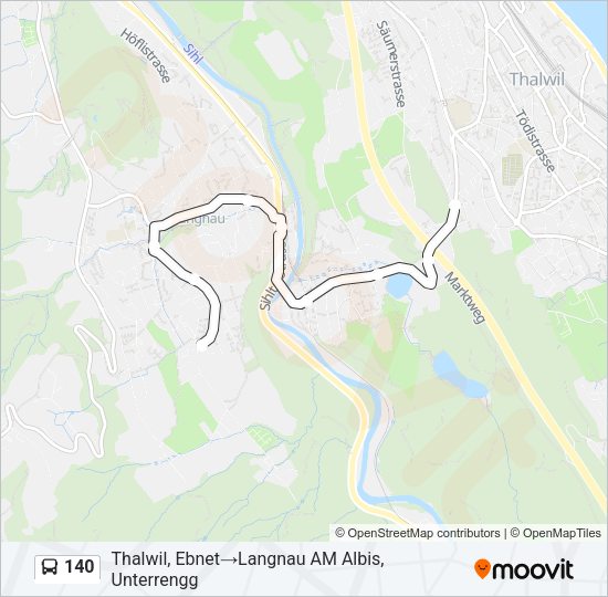 140 Bus Line Map