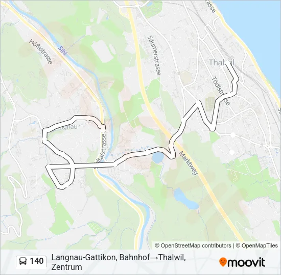 140 Bus Line Map