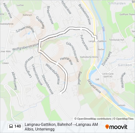 140 Bus Line Map