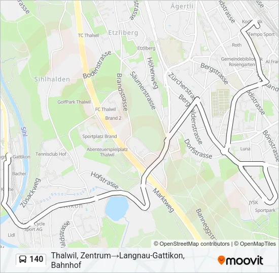 140 Bus Line Map