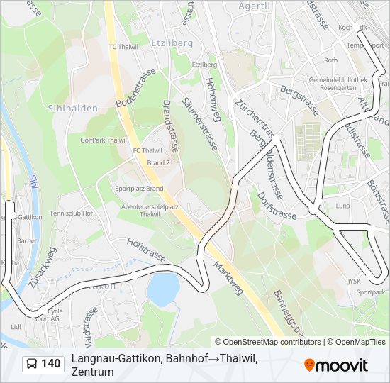 140 Bus Line Map