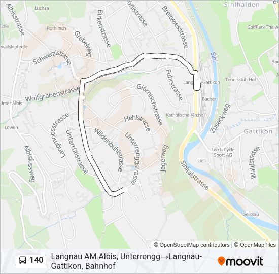 140 Bus Line Map