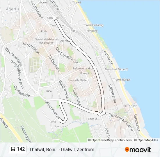 142 Bus Line Map