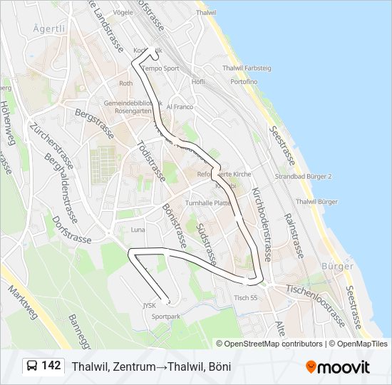 142 Bus Line Map