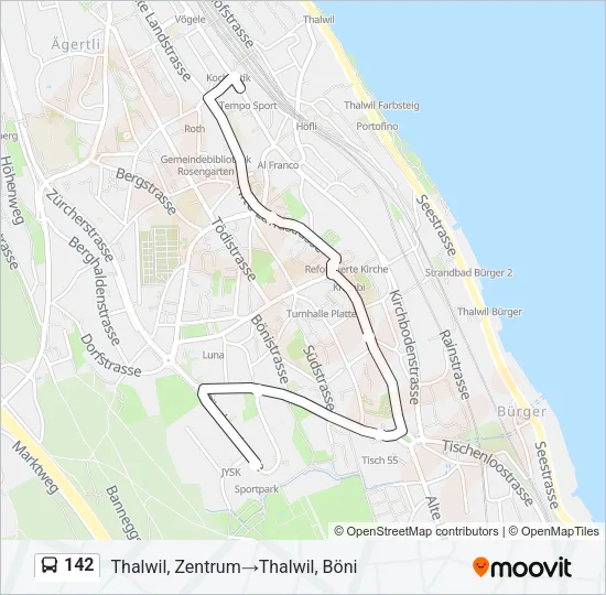142 Bus Line Map