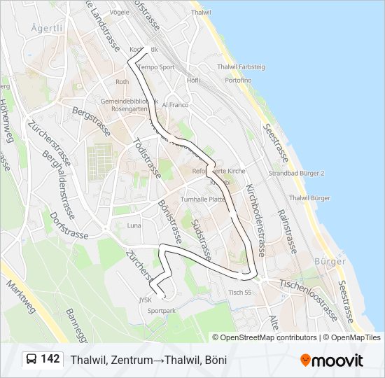 142 Bus Line Map