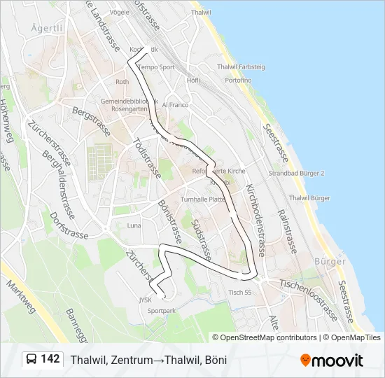 142 Bus Line Map