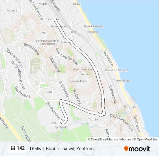 142 Bus Line Map