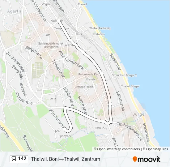 142 Bus Line Map