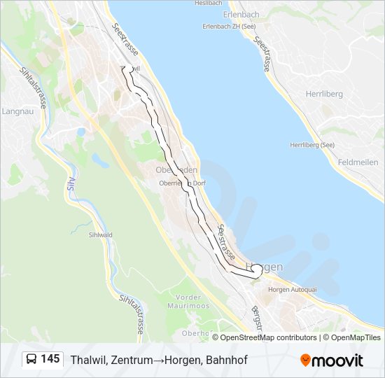 145 Bus Line Map