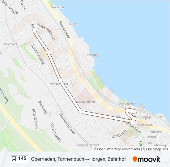 145 Bus Line Map